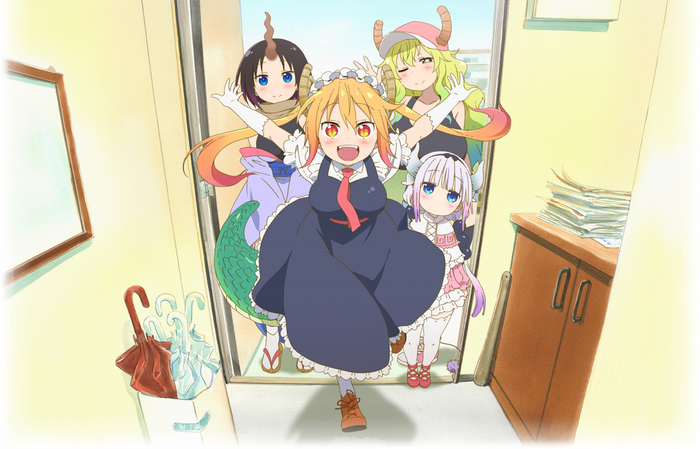 Anime girls from Kobayashi-san Chi no Maid Dragon