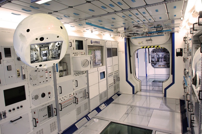 CIMON robot inside Airbus Defence and Space module