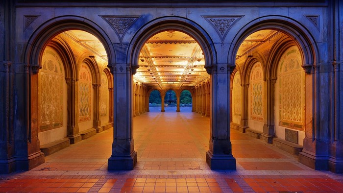 Bethesda Terrace Arcade in Central Park, New York City