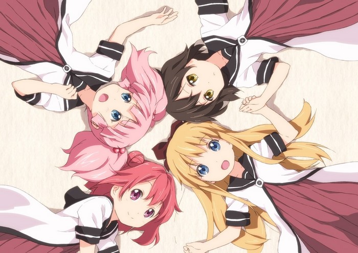 Yuru Yuri characters lying down