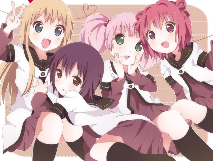 4 girls from Yuru Yuri