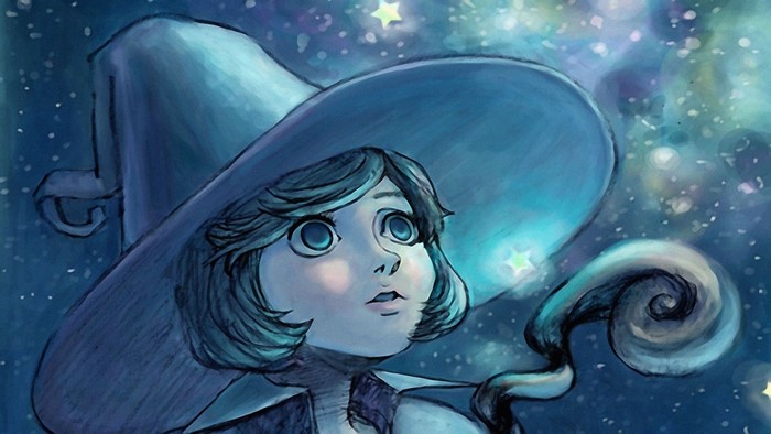 Schierke from Berserk in a starry sky