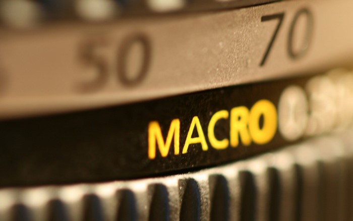 Macro lens with numbers 50 and 70