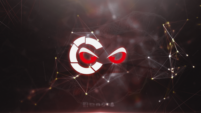 Abstract network with a stylized logo