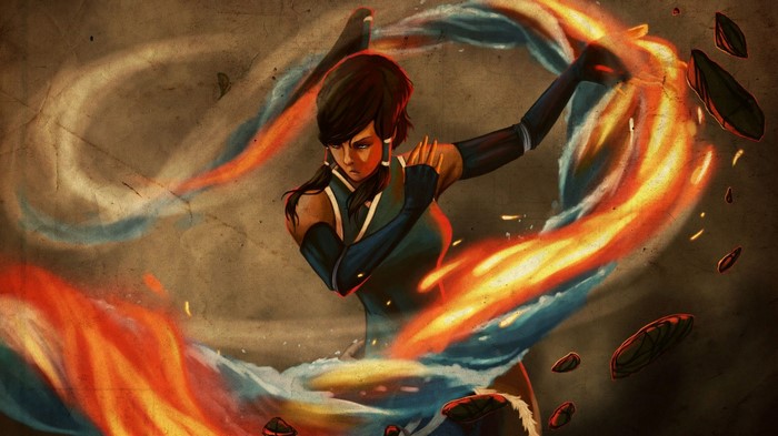 Korra from Avatar The Last Airbender bending elements