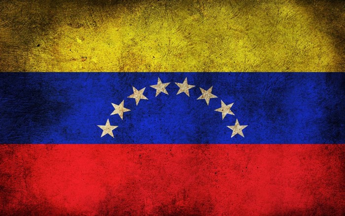Flag of Venezuela with grunge texture