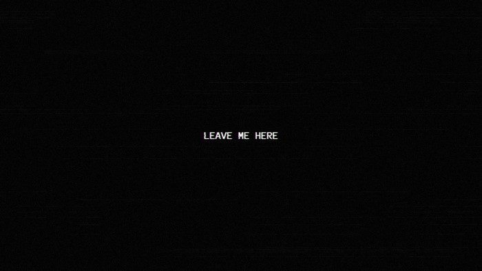 Text on black background
