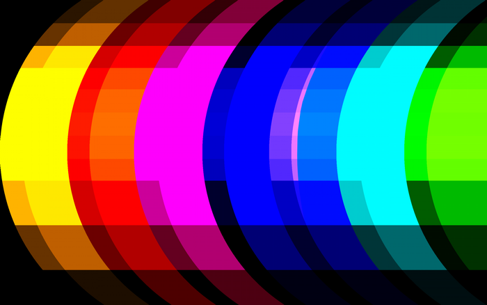 Abstract colorful curved shapes