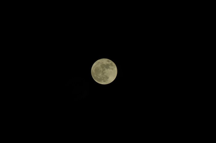 Full moon in the night sky