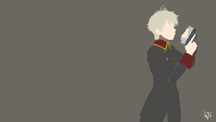 Slaine Troyard from Aldnoah Zero holding a gun