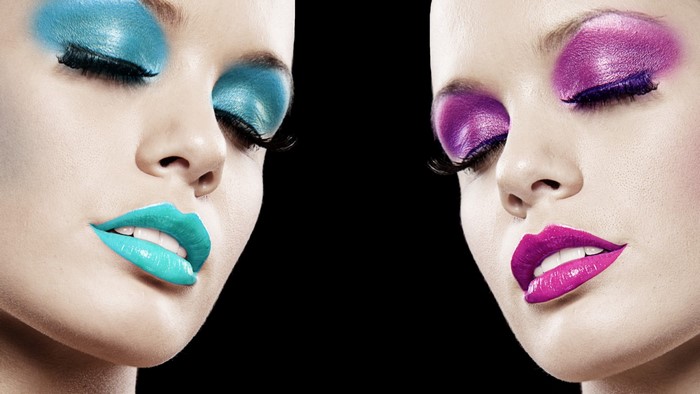 Vibrant Makeup Close-Ups of Two Women