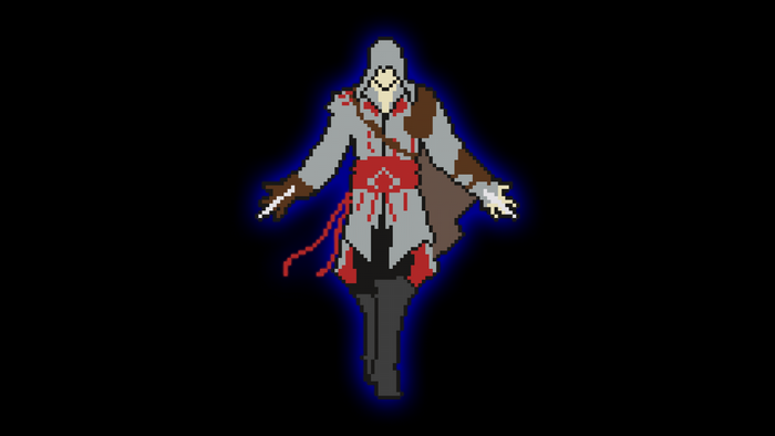 Ezio Auditore from Assassin's Creed pixel art