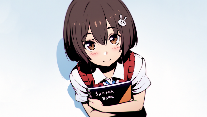 Usami Mizuki from Kono Bijutsubu ni wa Mondai ga Aru holding a sketchbook