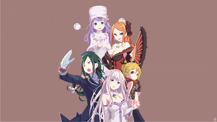 Anime girls from Re:Zero