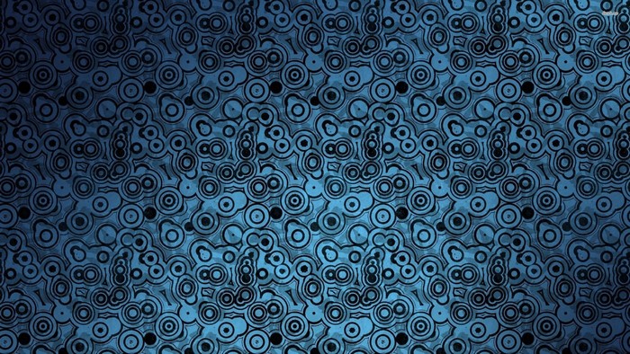 Abstract blue and black circular pattern
