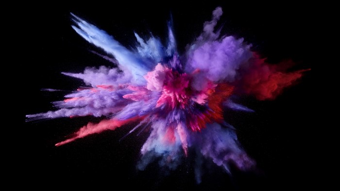Vibrant Purple and Red Color Burst Explosion