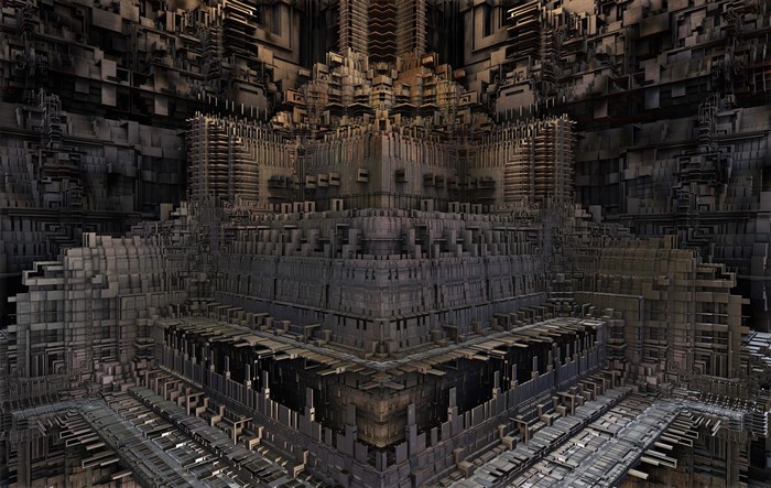 Abstract 3D fractal city structure
