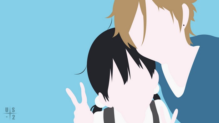 Tamako Market illustration of Tamako Kitashirakawa and Mochizou Ooji