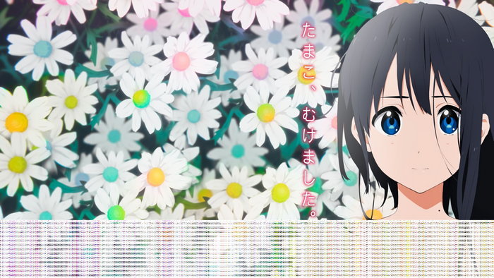 Tamako Market Anime Girl with Daisies