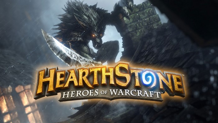 Hearthstone Heroes of Warcraft logo with werewolf