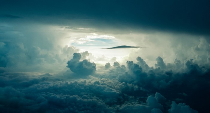 Sunlight Breaking Through Dramatic Cloudscape