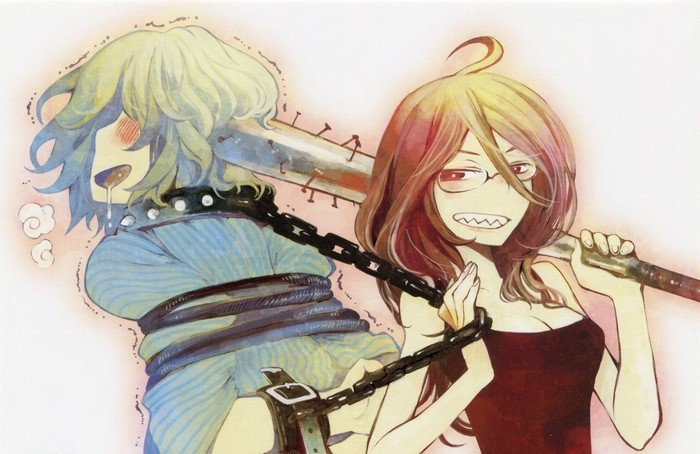 Mayumi Nishikino and Shirosaki from Bokura wa Minna Kawaisou