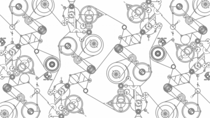 Steins;Gate monochrome line art illustration