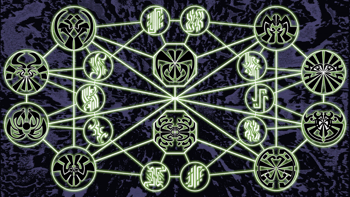 Stormlight Archive symbols in a glowing network