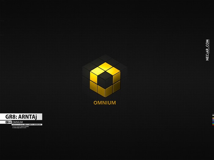 Omnium logo with GR8: ARNTAj text