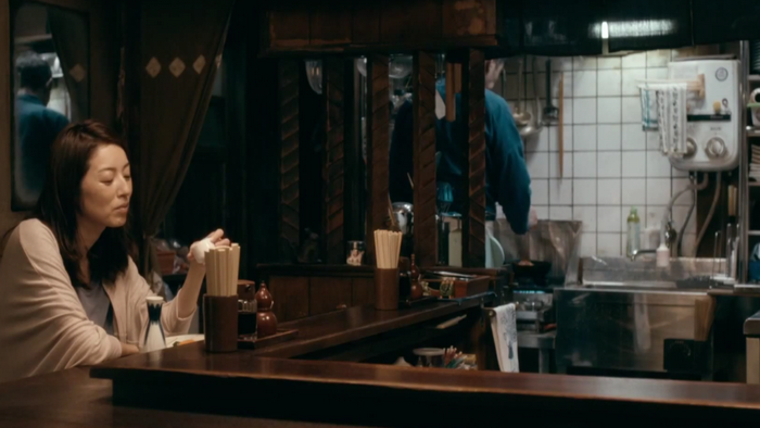 Woman in a Japanese restaurant