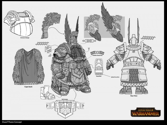 Dwarf Thane Concept Art from Total War: Warhammer