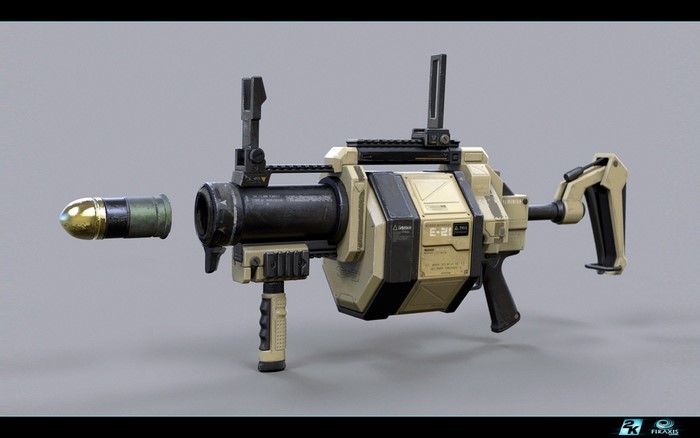 XCOM 2 Grenade Launcher with Ammunition