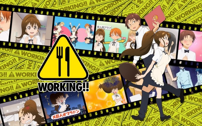 Working!! anime collage with characters