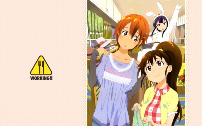 Working!! anime girls with food icon