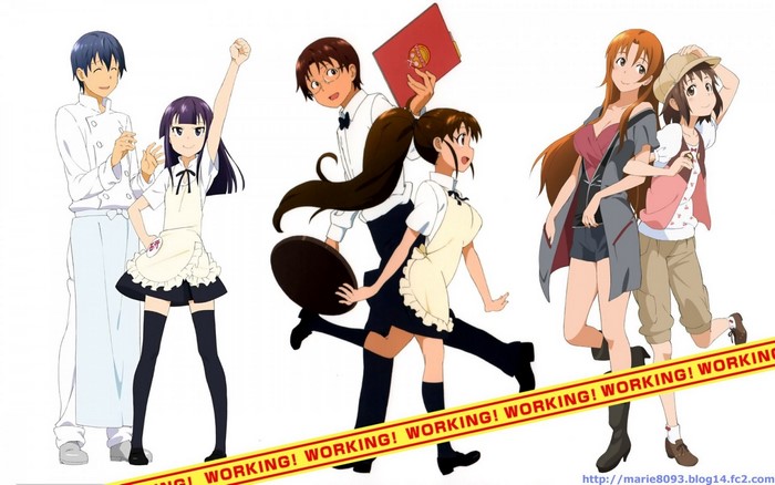 Characters from Working!! anime series