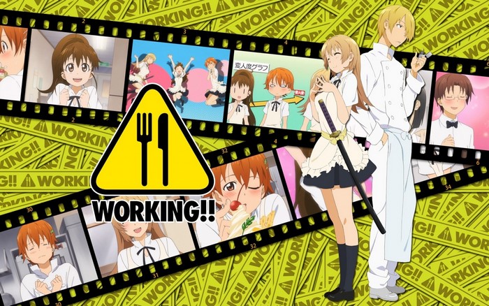 Working!! Anime Film Strip Montage