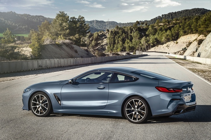 BMW 8-Series Coupe on a road