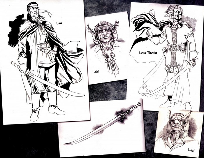 Characters from The Wheel of Time: Lan, Lews Therin, and Loial