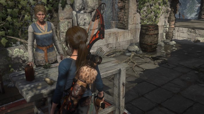 Lara Croft from Tomb Raider with a bow