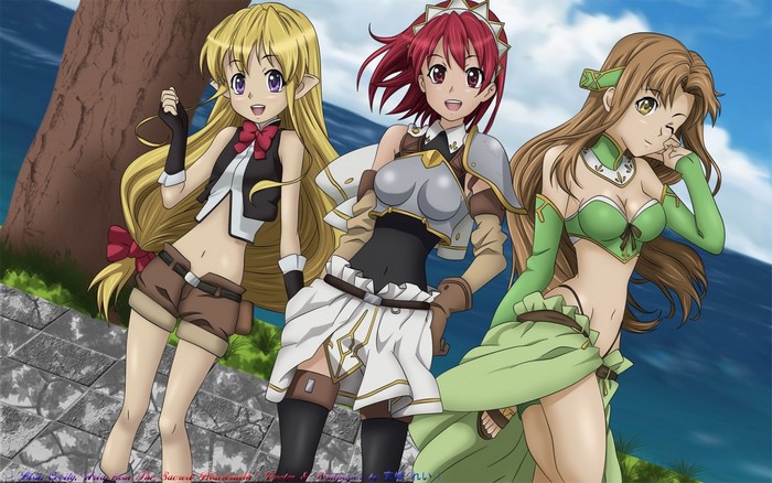 Cecily Cambell, Lisa, and Aria from Seiken no Blacksmith