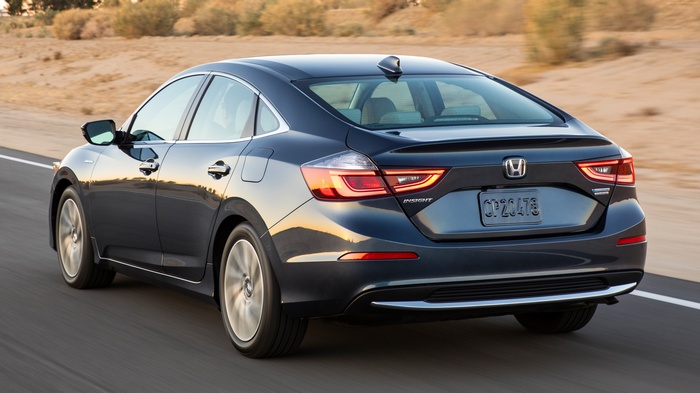 2019 Honda Insight Hybrid driving on a desert road