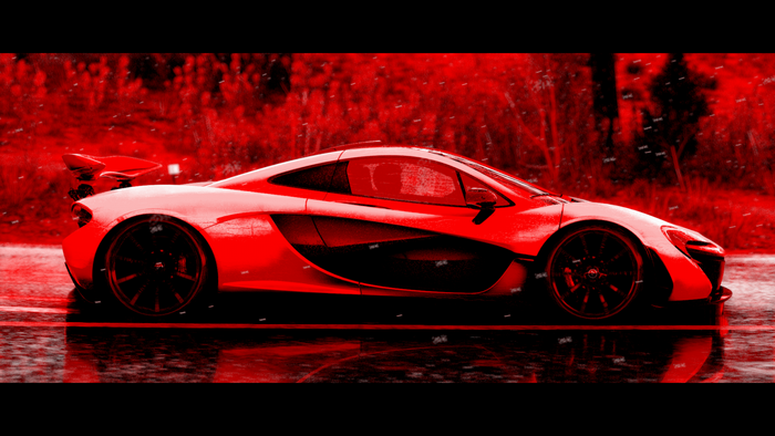 McLaren P1 supercar in red