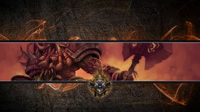 Orc warrior with hammer from World of Warcraft