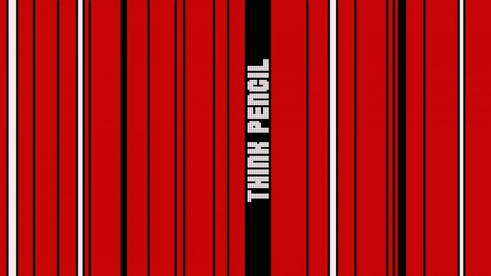 Barcode with "THINK PENCIL" text