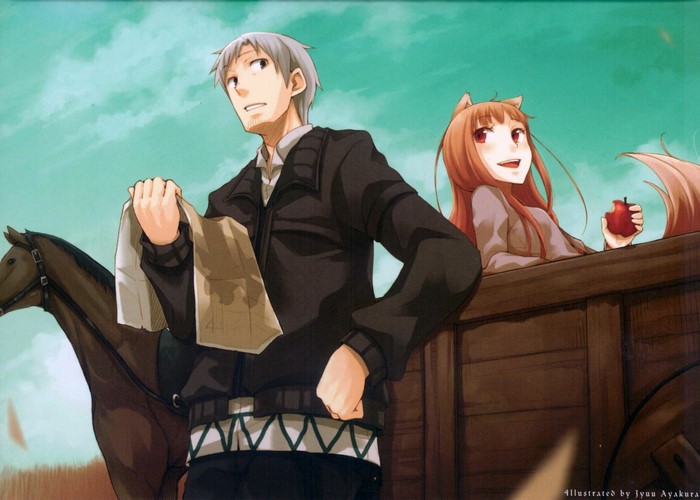 Lawrence and Holo from Spice and Wolf