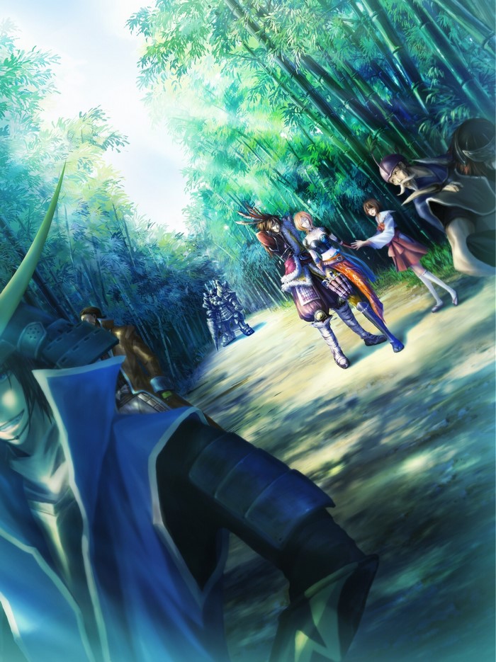 Sengoku Basara characters in a bamboo forest