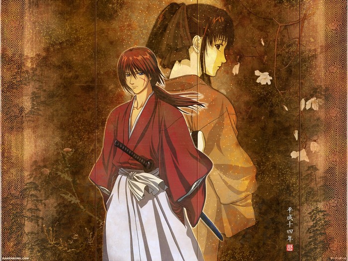 Kenshin Himura and Tomoe Yukishiro from Rurouni Kenshin