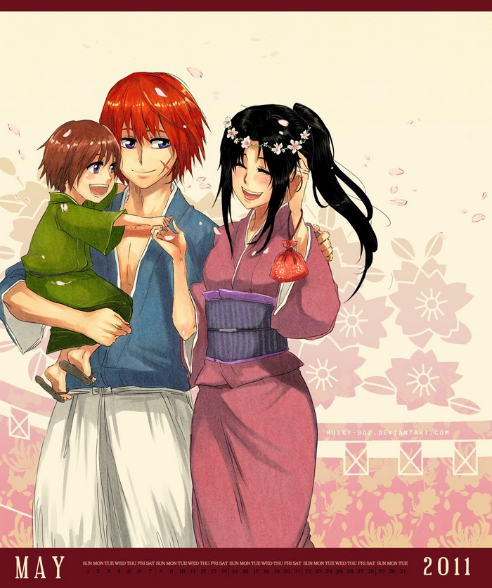 Kenshin Himura and family from Rurouni Kenshin