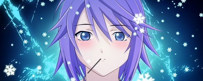Shirayuki Mizore from Rosario + Vampire with Snowflakes