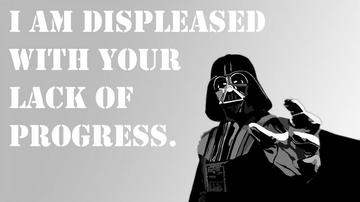 Darth Vader illustration with text
